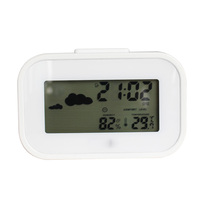 Station météo numérique électronique de bureau avec grand écran LED couleur, horloge intelligente, humidité, température