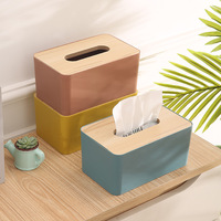 En bois rustique porte-boîte de mouchoirs en papier couverture distributeur de serviettes pour salle de bain salon salle à manger chambre toilette