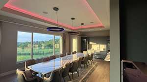 50x75mm Custom Shapes <strong>Pendant</strong> LED <strong>Light</strong> Luminous <strong>Pendant</strong> Modern Circular Chandelier Led <strong>Pendant</strong> <strong>Light</strong> - Product Image 6