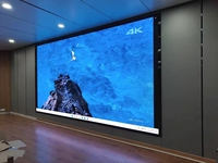 Layar LED 4K 3840x2160 60Hz 4500cd Kecerahan HDR10 Pemasangan di Dinding Penggunaan Dalam Ruangan Warna Biru Muda DCI-P3 95% 178 °   Sudut Pandang