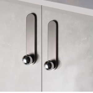 Modern Zinc Alloy Door Handles for Cabinets Wardrobes Drawers Bathroom Living Room Hotel Use-Durable Easy Installation - Product Image 1