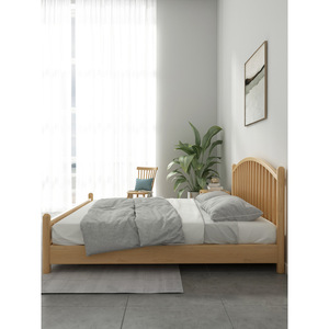 Lit pour enfants en bois massif de style nordique, cadre de lit moderne et minimaliste de 1.2m pour chambre à coucher, conception durable - Product Image 4