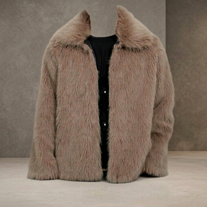 Veste en jean polaire de luxe pour homme, respirante, coupe-vent, écologique, grande taille, col montant, teinte unie, style vintage - Product Image 3