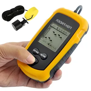 Portátil Ultrasonic Cabo Fish Profundidade Finder Pesca Fish Finder com Display LCD