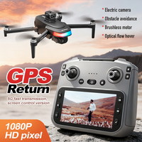 Drone RC D19 1080P HD Kamera Elektrik yang Dapat Disesuaikan GPS Kembali ke Rumah Penghindaran Rintangan Quadcopter RC Lipat Tanpa Sikat