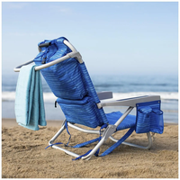 Vente en gros de chaise de plage pliante portable de luxe pour adulte pliable à plat pour camping et piscine avec logo