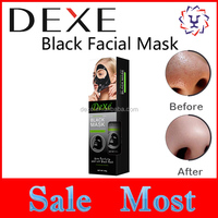 Masque facial noir DEXE pour éliminer les points noirs, style peel-off, qualité d'usine originale, bon prix, étiquette privée OEM ODM
