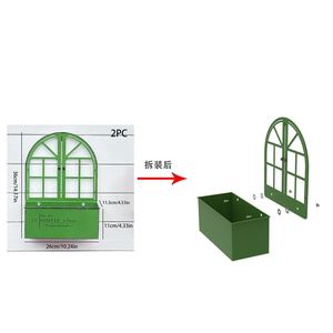Fioriera Rustica in Metallo <span class=keywords><strong>da</strong></span> Parete, Vasi Vintage <span class=keywords><strong>da</strong></span> Esterno per Finestre - Product Image 5