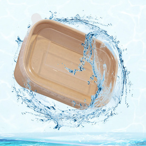 Boîte à emporter carrée en papier kraft jetable pour repas légers, salades, bento, pique-nique, fruits, fast-food, déjeuner - Product Image 3
