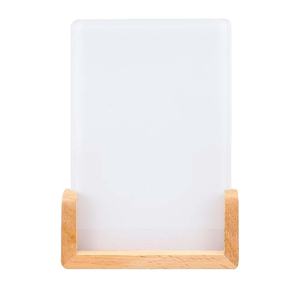 Cadres photo en acrylique personnalisés en forme de U avec base en bois, 6 pouces, 8 pouces, cadres photo vierges pour sublimation, panneau photo de table de bureau - Product Image 5