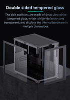 Boîtier de PC de jeu SNOWMAN, tour de jeu de bureau ATX M-ATX ITX, boîtier de jeu avec panneau latéral en verre transparent