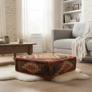Cojín de Suelo Kilim de Yute y Lana, Cojín de Sofá, Almohadas, Venta al por Mayor a Precio de Fábrica - Product Image 3