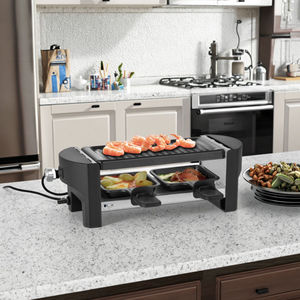 Griglia Elettrica Commerciale 350W per 2 Persone in Acciaio Inox, Raclette e Yakitori Senza Fumo, Antiaderente, con Controllo Digitale, per Esterni, Hotel e Casa - Product Image 2