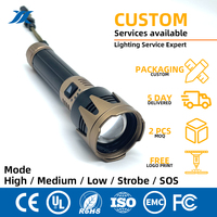 Lampe torche LED rechargeable Black Panda, haute luminosité, étanche pour l'extérieur, lampe de secours