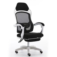 Chaise de bureau moderne de luxe en métal, inclinable, avec vérin à gaz, pivotante et accoudoirs articulés