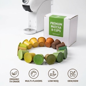 ชาเขียวมัทฉะออร์แกนิกแบบแคปซูล ใช้ได้กับเครื่องชงกาแฟ K-cup สำหรับ Keurig 2.0 ในครัวเรือนสหรัฐอเมริกา ผสมผสานหลายรสชาติ บรรจุภัณฑ์โลโก้สั่งทำได้ รับผลิตแบบ OEM - Product Image 2