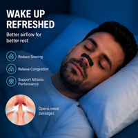Bandes nasales personnalisées avec logo OEM, étiquette privée, bandes respiratoires non tissées pour un flux d'air plus facile, bandes nasales confortables