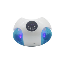 Lampe à ongles LED UV à double longueur d'onde rechargeable intelligente professionnelle avec batterie polymère minuterie LCD pour le durcissement du vernis à gel à la maison de Salon