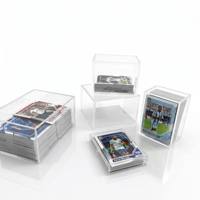 Porte-cartes coulissant en acrylique de qualité supérieure avec logo personnalisé JIN OU, boîte de protection transparente de luxe pour collectionneur de cartes TCG et présentation en magasin