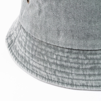 Gorro de pescador de algodón lavado teñido con pigmento y logotipo bordado Unisex de alta calidad personalizado al por mayor, sombrero de pescador de Color sólido Vintage