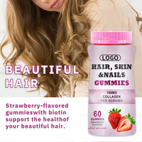 Gummies beauté à la biotine, au collagène et à la kératine pour les cheveux, la peau et les ongles – Collagène pour la peau, les ongles et les cheveux