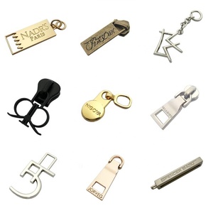 Commercio all'ingrosso di figura rotonda fare <span class=keywords><strong>logo</strong></span> personalizzato sacchetto cursore della cerniera in metallo puller per la borsa/vestiti