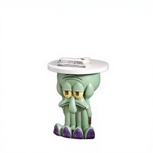 Mesa Auxiliar de Resina con Diseño Art Deco de Squidward, Mesa Lateral Multifuncional con Personaje de Bob Esponja para Dormitorio, Mesa de Noche, Sala de Estar - Product Image 2