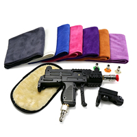Kit d'outils de lavage de voiture : Pistolet à eau haute pression 3/8 pour lavage auto, simulation de fusil mitrailleur UZI et de fusil automatique