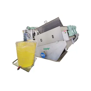 IEPP manufacturer factory WWTP wastewater treatment device liquid slurry separator dehydrated screw sludge dewatering machine