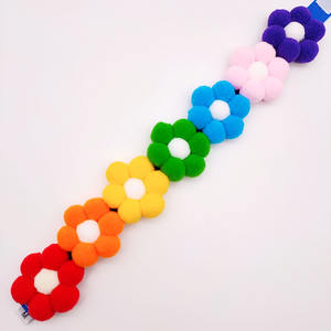 عبر الحدود لالأمازون كبير متوسط الحجم عصري وشاح الكلب الخشب لطيف الحيوانات الأليفة الفراء الكرة زهرة طوق الصلبة القط الكلب الزينة - Product Image 5