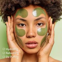 Patchs pour les yeux au matcha et à l'aloe vera OEM/ODM, 60 pièces, hydratants naturels à l'acide hyaluronique, masque pour les yeux, apaise les cernes et les poches sous les yeux