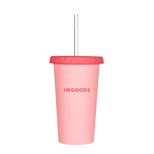 Gobelet réutilisable élégant pour boissons froides 500 ml avec couvercle plat, en PP durable, avec paille, pour café glacé - Product Image 6