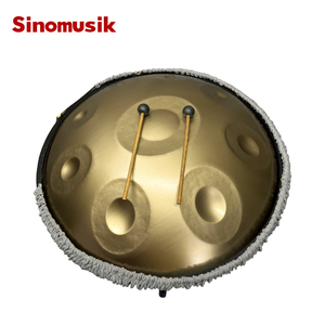 Sinomusik 22 pouces acier Handpan tambour 9 Notes Handpan <span class=keywords><strong>Instrument</strong></span> pour débutant avec sac à main <span class=keywords><strong>Pan</strong></span>, support et bâtons - Product Image 1