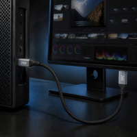 Cable USB 4 USB-C de 40 Gbps y 240 W PD 8K/60 Hz, Trenzado de Aleación de Aluminio, Compatible con Thunderbolt 3/4 para Laptop, Monitor y VR