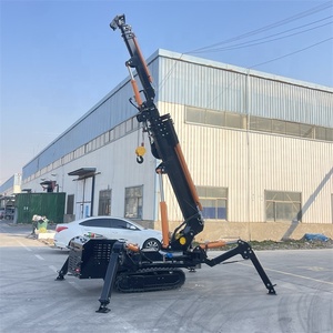 JN-SPT CE New Mini Hydraulic Spider Crawler Crane <strong>Engine</strong> 3T Lifting Capacity Telescopic 11m Lifting Height 10m Span - Product Image 5