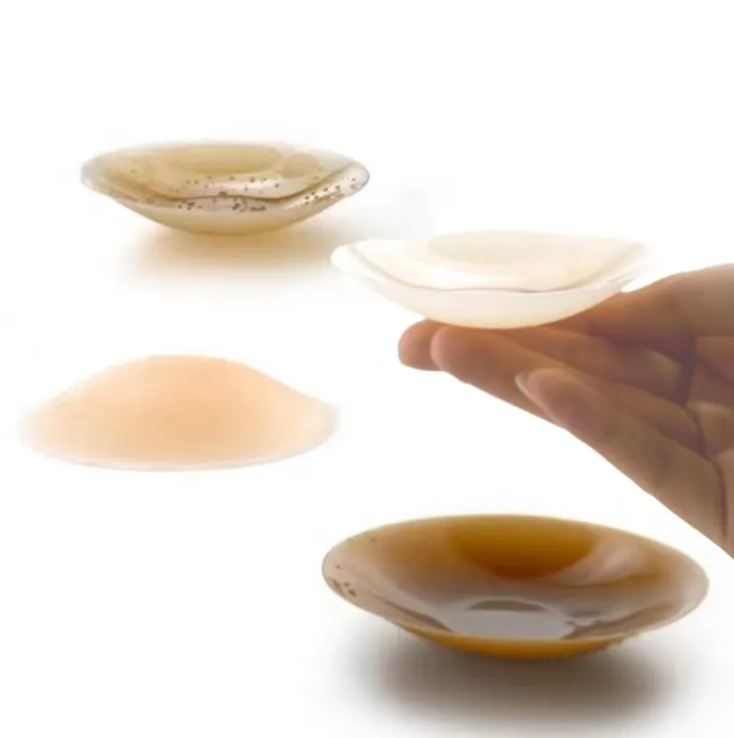 Cache-tétons en silicone ultra-mince, lavable et réutilisable, pour mamelons, doux et auto-adhésifs