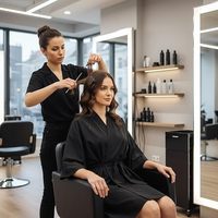 Vente en gros, faible MOQ, logo personnalisé, Robe de spa et de salon de beauté unisexe, Tablier de barbier, Kimono respirant, Cape de coiffure