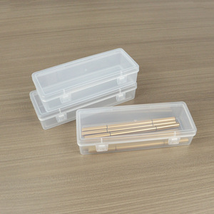 Rectangular Transparent PP Plastic Storage Box 17.5cm Double Buckle Cover Stationery Fishing Gear Organizer Hardware Tool Box - Product Image 1