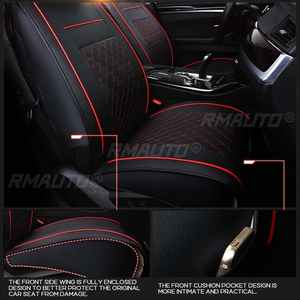 Fundas para Asientos Delanteros de Automóvil, Cojín para Asiento, Fundas de Cuero PU, Protector Universal para Asiento Delantero - Product Image 4