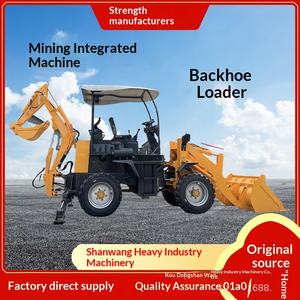 เครื่องขุดดินอเนกประสงค์สำหรับงานเกษตรกรรม แบบสองหัวขุด ขับเคลื่อนสี่ล้อ ขุดด้านหน้า ตักด้านหลัง ใช้ได้ทั้งในสวนผลไม้และงานบ้าน - Product Image 1