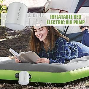 Mini Pompe à Air en Plastique 2200mAh pour Tente, Plage, Camping, <span class=keywords><strong>Randonn</strong></span>ée, Travail, avec LED 45W à Flux Élevé et Gonflage Rapide - Product Image 5