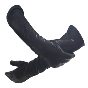 FASHION STYLE Beaucoup de <span class=keywords><strong>cuir</strong></span> <span class=keywords><strong>long</strong></span> et de gants en peau de mouton de couleur pour les femmes - Product Image 2