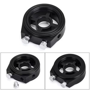 Universal Aluminum Oil Filter Base Mount <b>Bracket</b> For Automotive Gauge Retrofit Upgrade Red Blue Black <b>Silver</b> Gold - Product Image 3