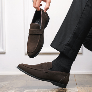 6988 2026 Nouvelles Chaussures Habillées <span class=keywords><strong>Marron</strong></span> pour Hommes – Mocassins Élégants à Enfiler – Chaussures Formelles - Product Image 6