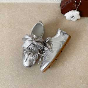 Zapatos Planos Casuales de Ballet para Mujer, con Parte Superior de PU Suave, Transpirables y Cómodos, Modelo Silver Agande, Primavera-Verano 2026, Nueva Llegada - Product Image 6