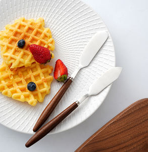 Personalizzabile grazioso manico in legno spalmatore di coltelli 304 acciaio inossidabile coltello da burro - Product Image 5