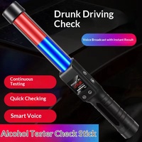Testeur d'alcoolémie à longue sonde ; Détection de la conduite en état d'ébriété avec mesure de l'alcoolémie de haute précision en noir/rouge/bleu