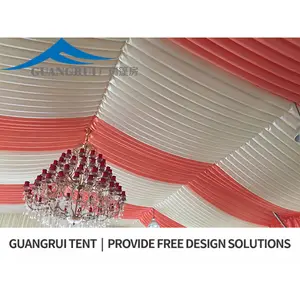 خيمة الزفاف الألومنيوم الأكثر نقاء في العالم 200 شخص للبيع طباعة الشاشة سبائك الألومنيوم هيكل الألومنيوم جدران PVC
