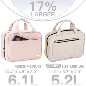 Bolsa de Maquillaje Grande de Lujo Acolchada Personalizada, Estilo Cuadrado, de Nailon Impermeable, Portátil y Acolchada - Product Image 2