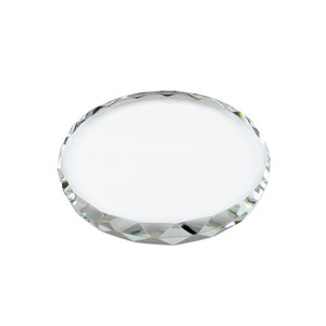 Presse-papiers en cristal ovale, diamètre 120 mm, hauteur 19 mm, accessoire de bureau - Product Image 1
